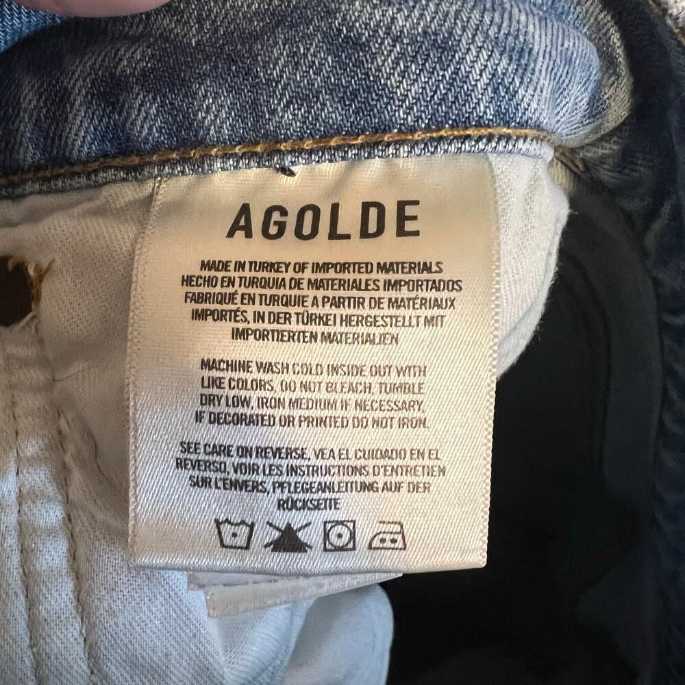 Agolde Riley High Rise Straight Crop Stretch Jeans Size 30 - Picture 4 of 7
